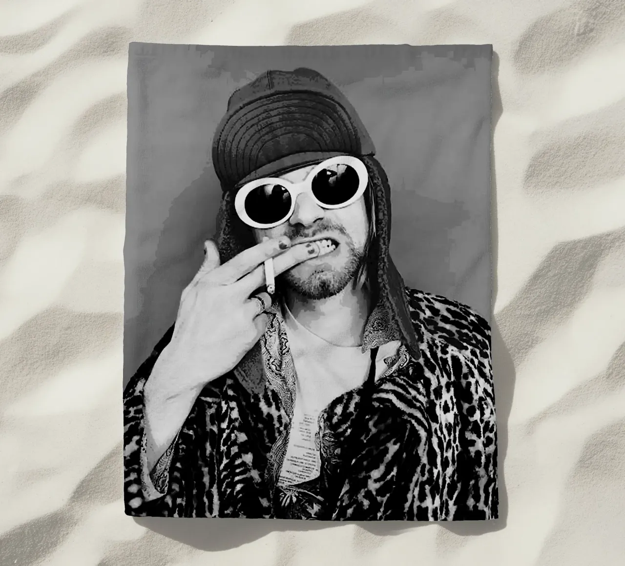 kurt cobain beach towel by vanhesling
