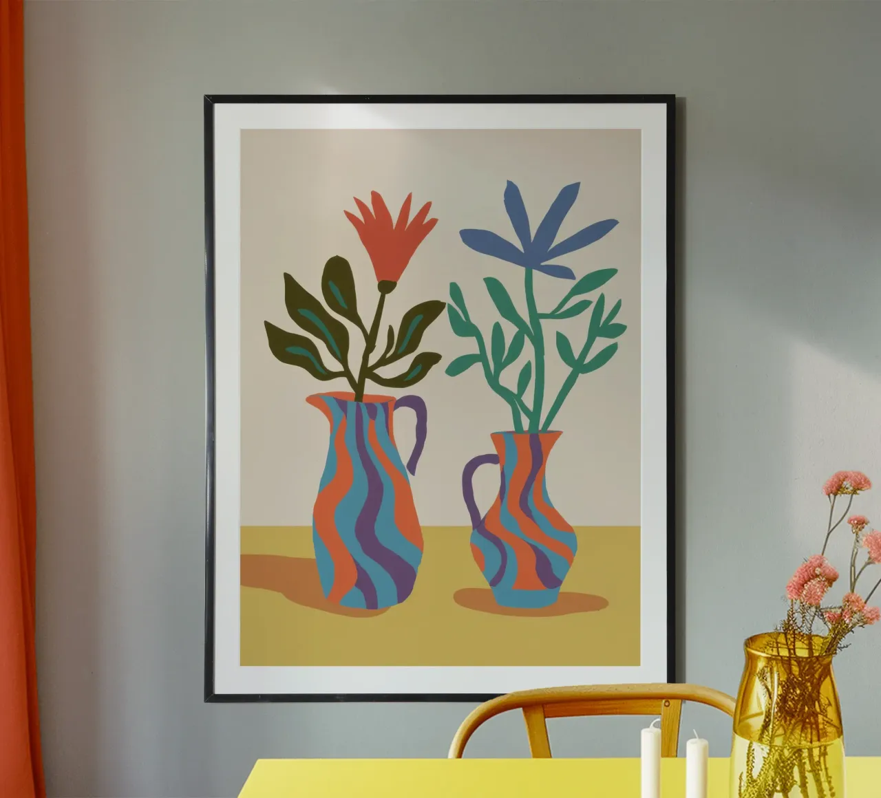 Duo di vasi di terracotta poster con telaio in alluminio da Reds Jays