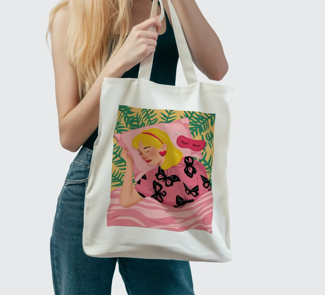 Fuga dolce del sonno borsa in juta da Dream Gesso