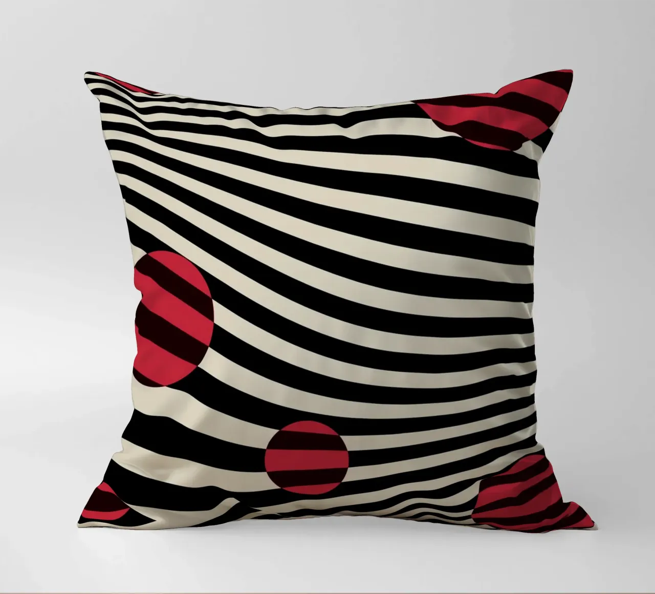Bauhaus 1923 Waves - Sfera di design Op-Art cuscino da Casa Calm