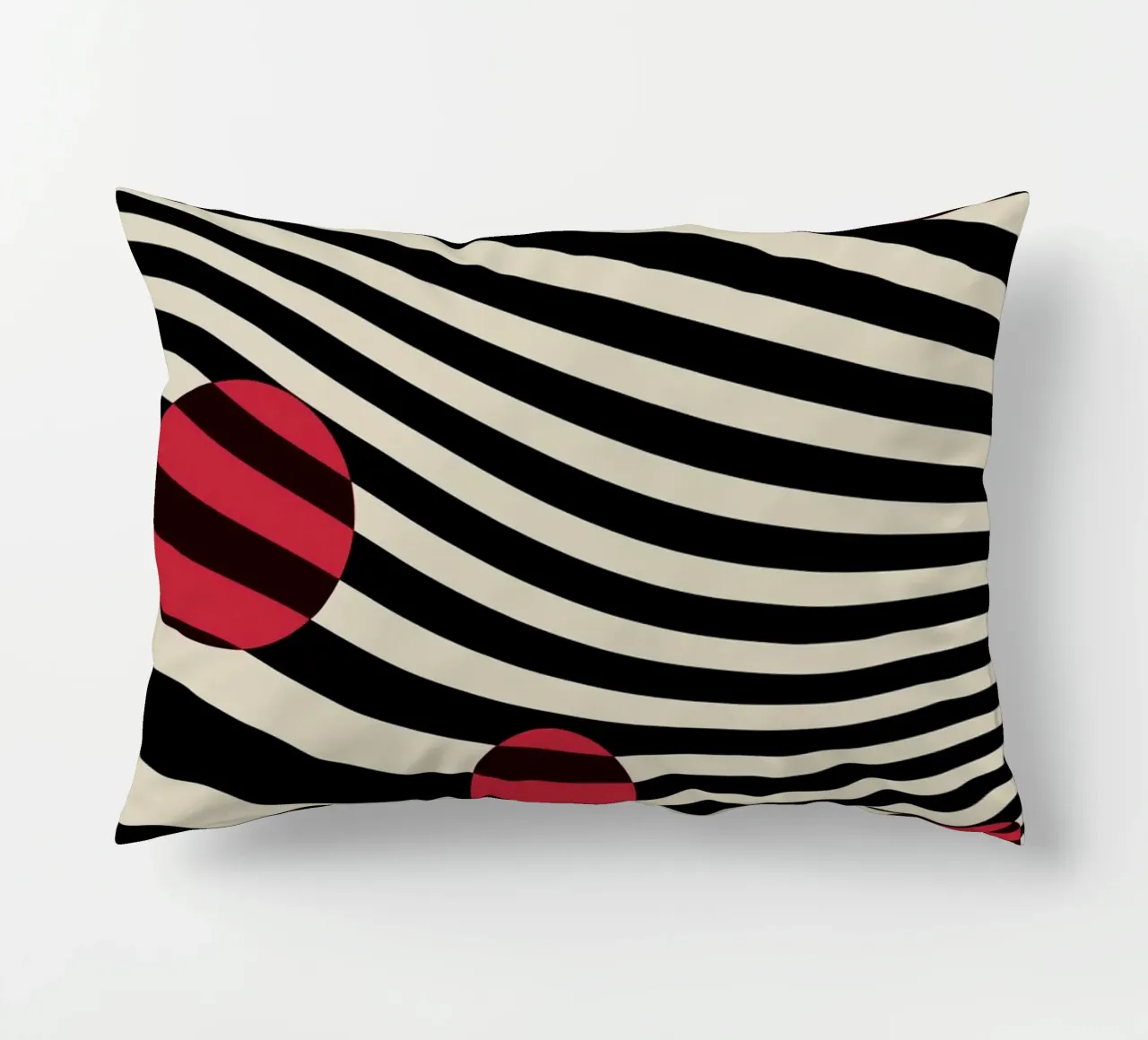 Bauhaus 1923 Waves - Sfera di design Op-Art cuscino da Casa Calm