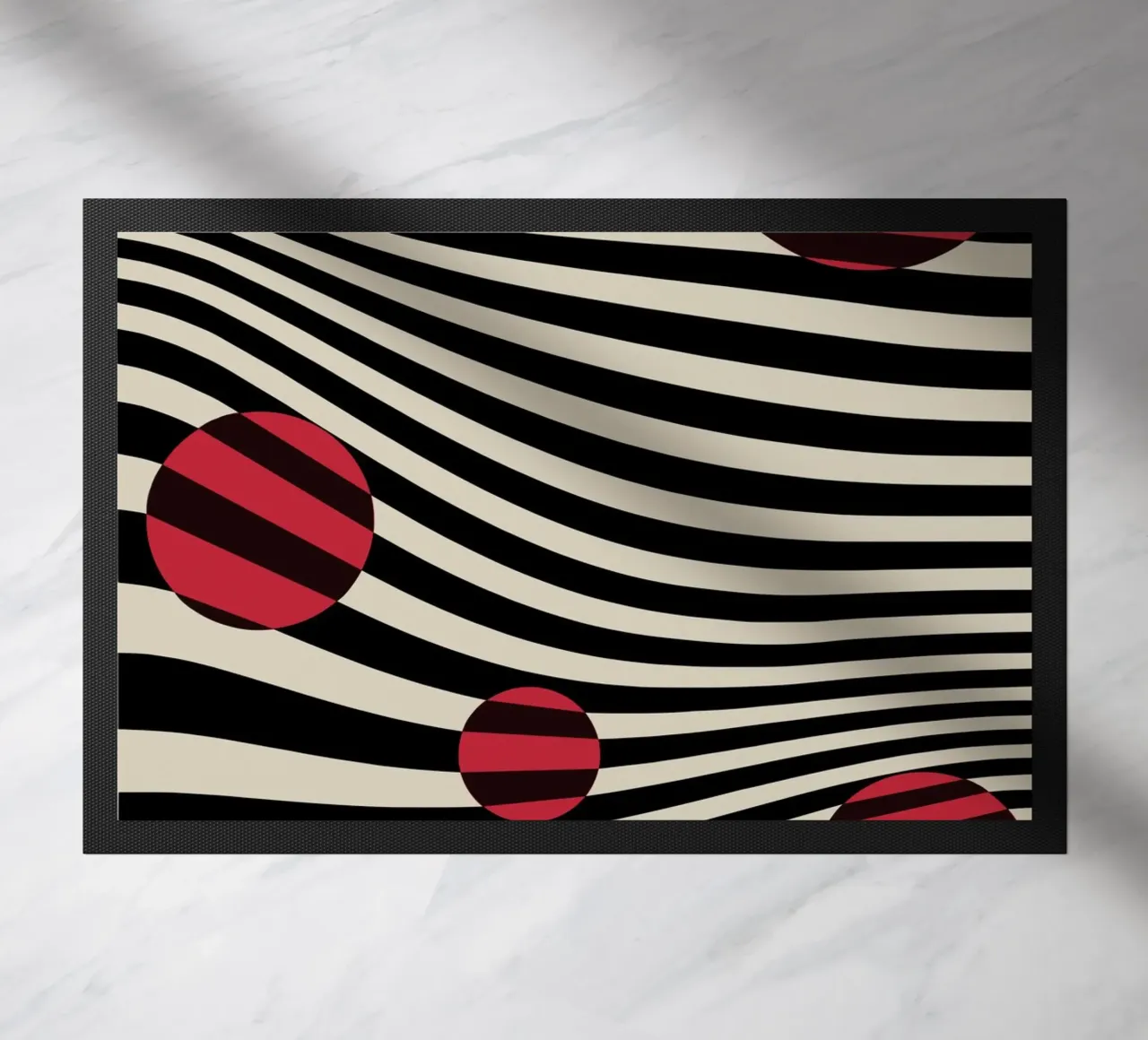 Bauhaus 1923 Waves - Sfera di design Op-Art zerbino da Casa Calm