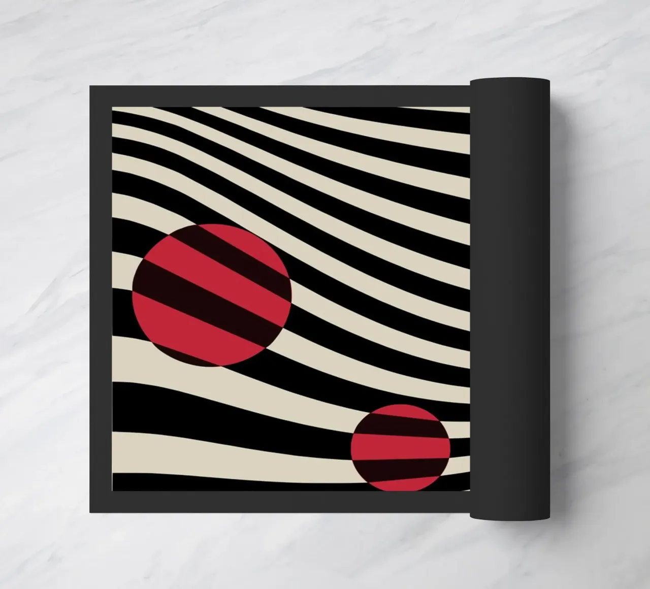 Bauhaus 1923 Waves - Sfera di design Op-Art zerbino da Casa Calm