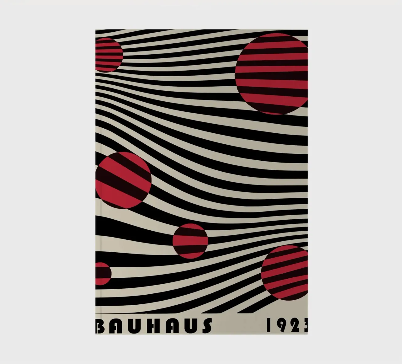 Bauhaus 1923 Waves - Sfera di design Op-Art diario da Casa Calm