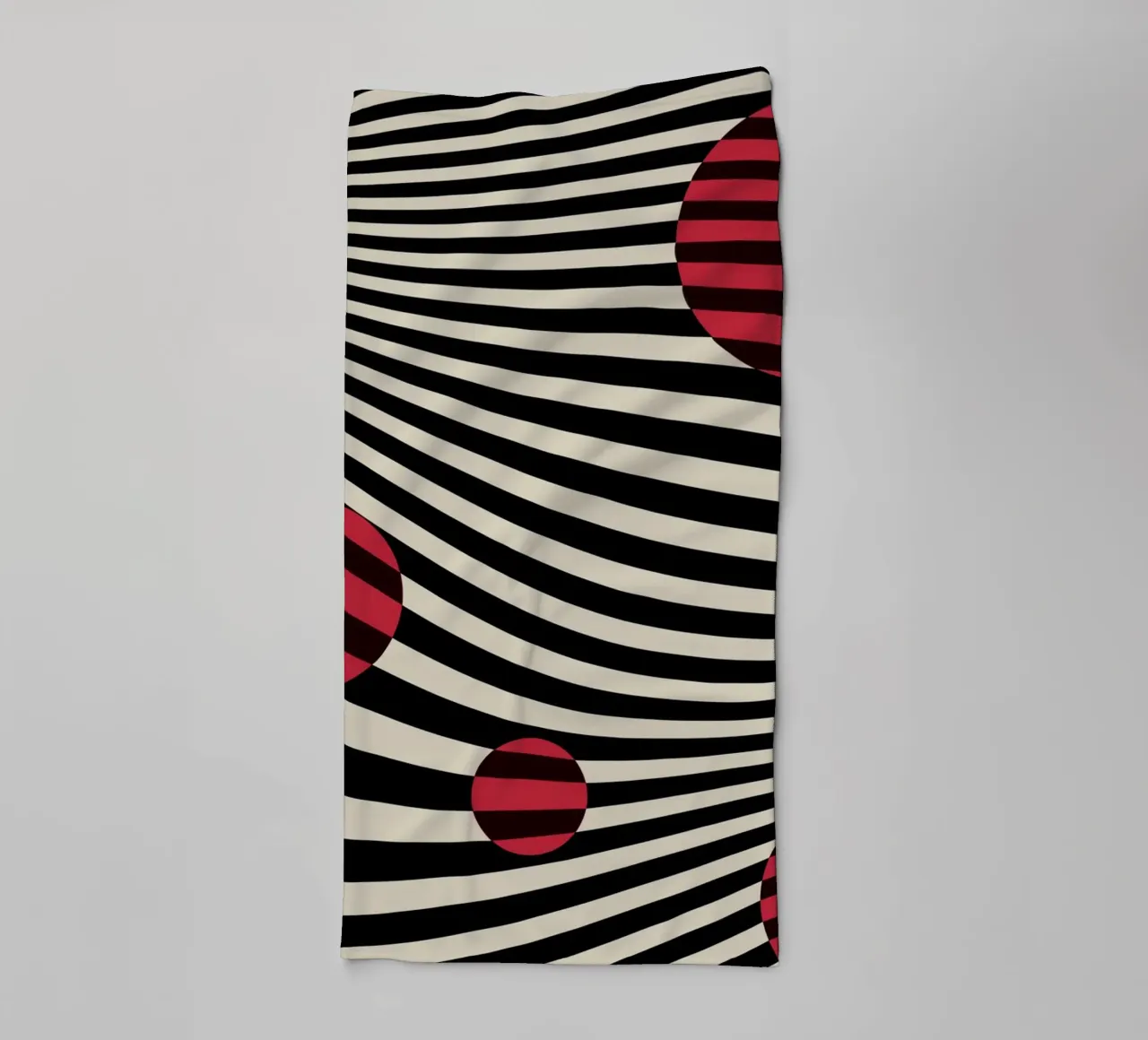Bauhaus 1923 Waves - Sfera di design Op-Art asciugamano da bagno da Casa Calm