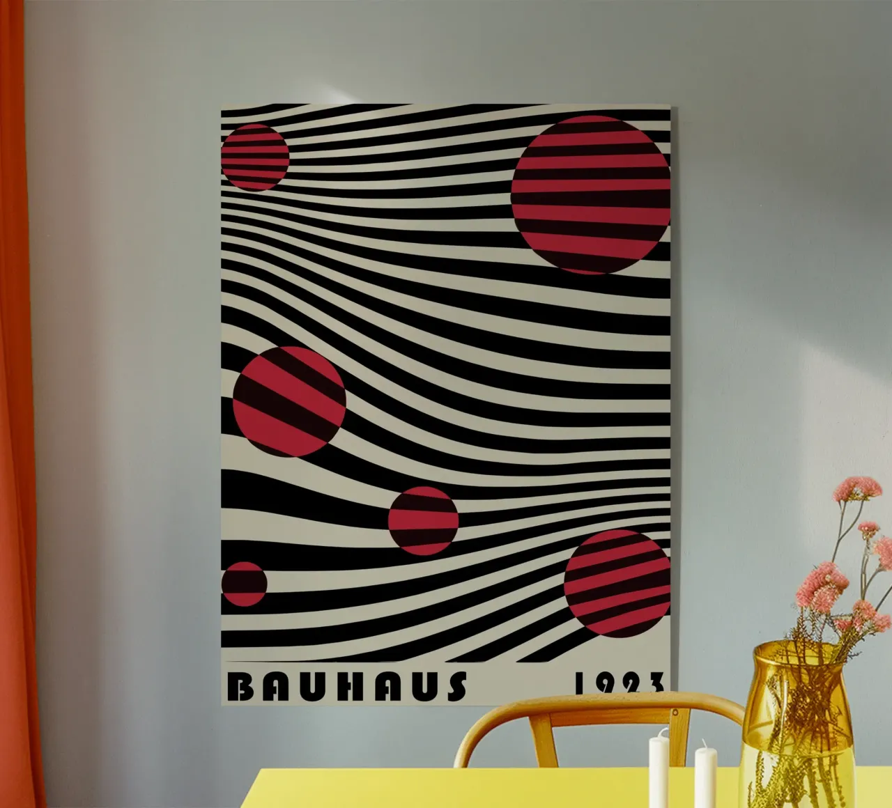 Bauhaus 1923 Waves - Sfera di design Op-Art plexiglass da Casa Calm