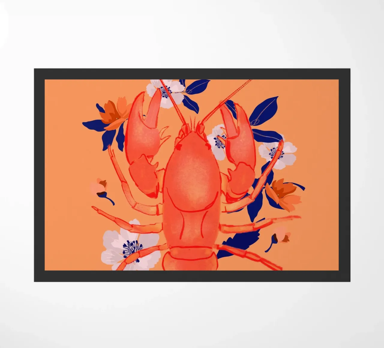 Aragosta con fiori zerbino da ThingDesign