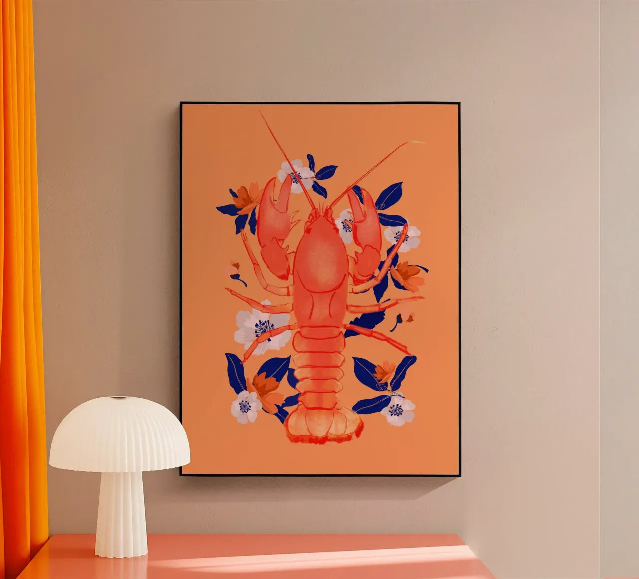Aragosta con fiori plexiglass da ThingDesign