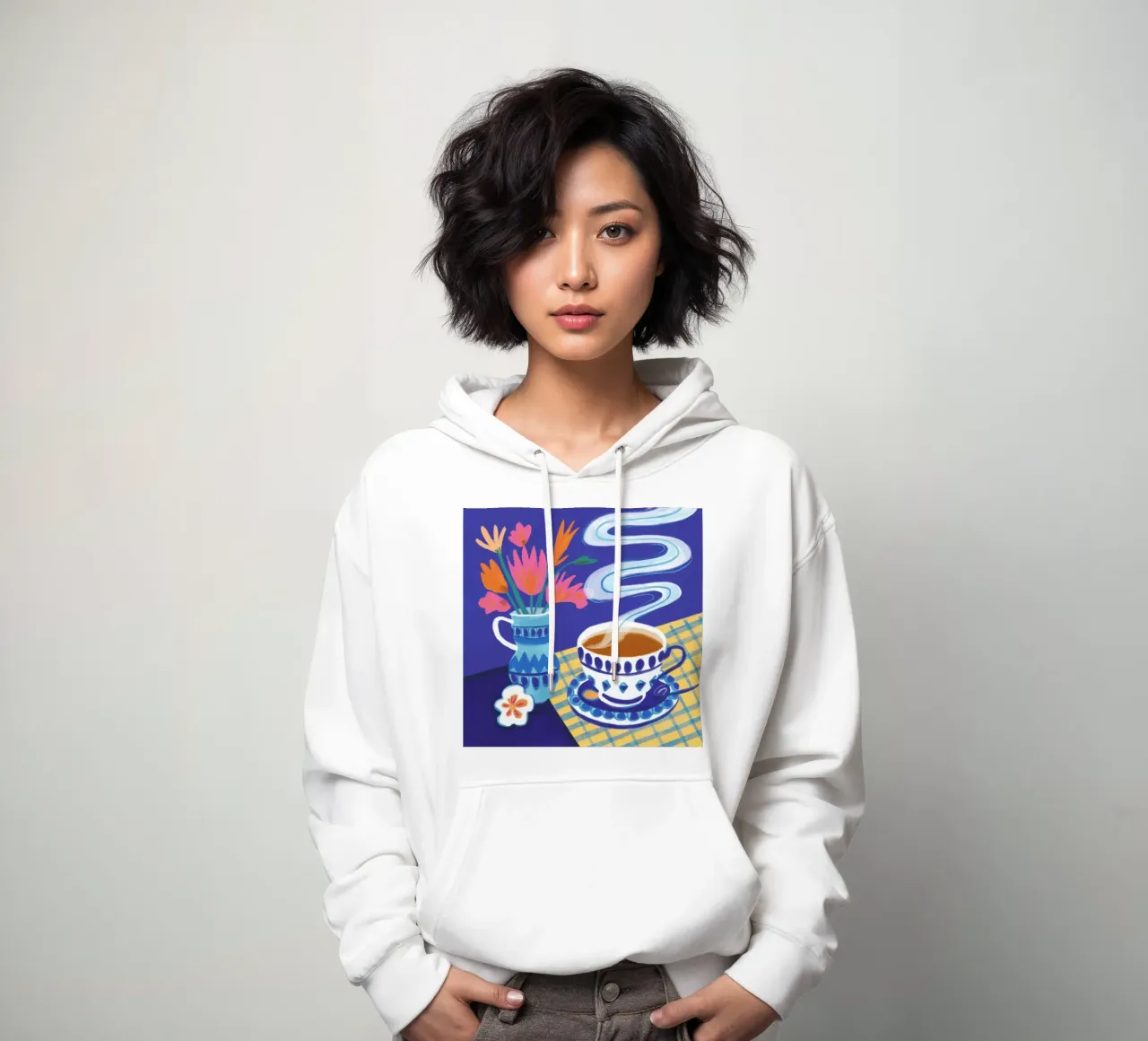 Café a cuadros Bloom sudadera con capucha de Monuments Fire