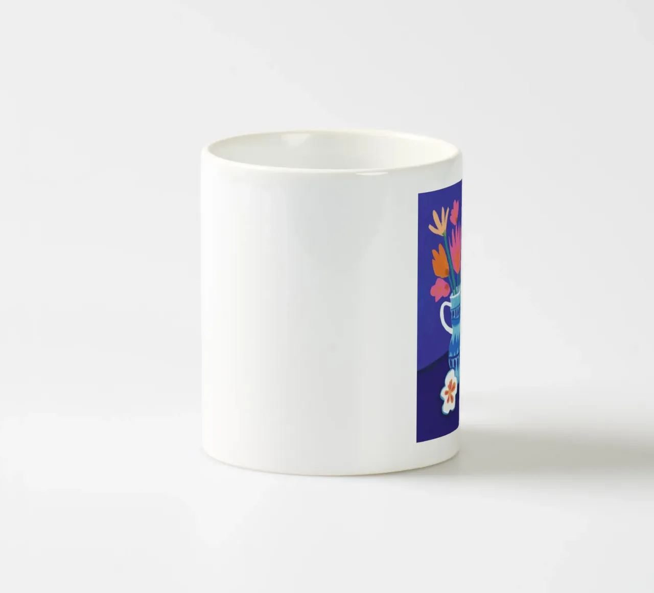 Caffè a scacchi in fiore tazza in ceramica da Monuments Fire
