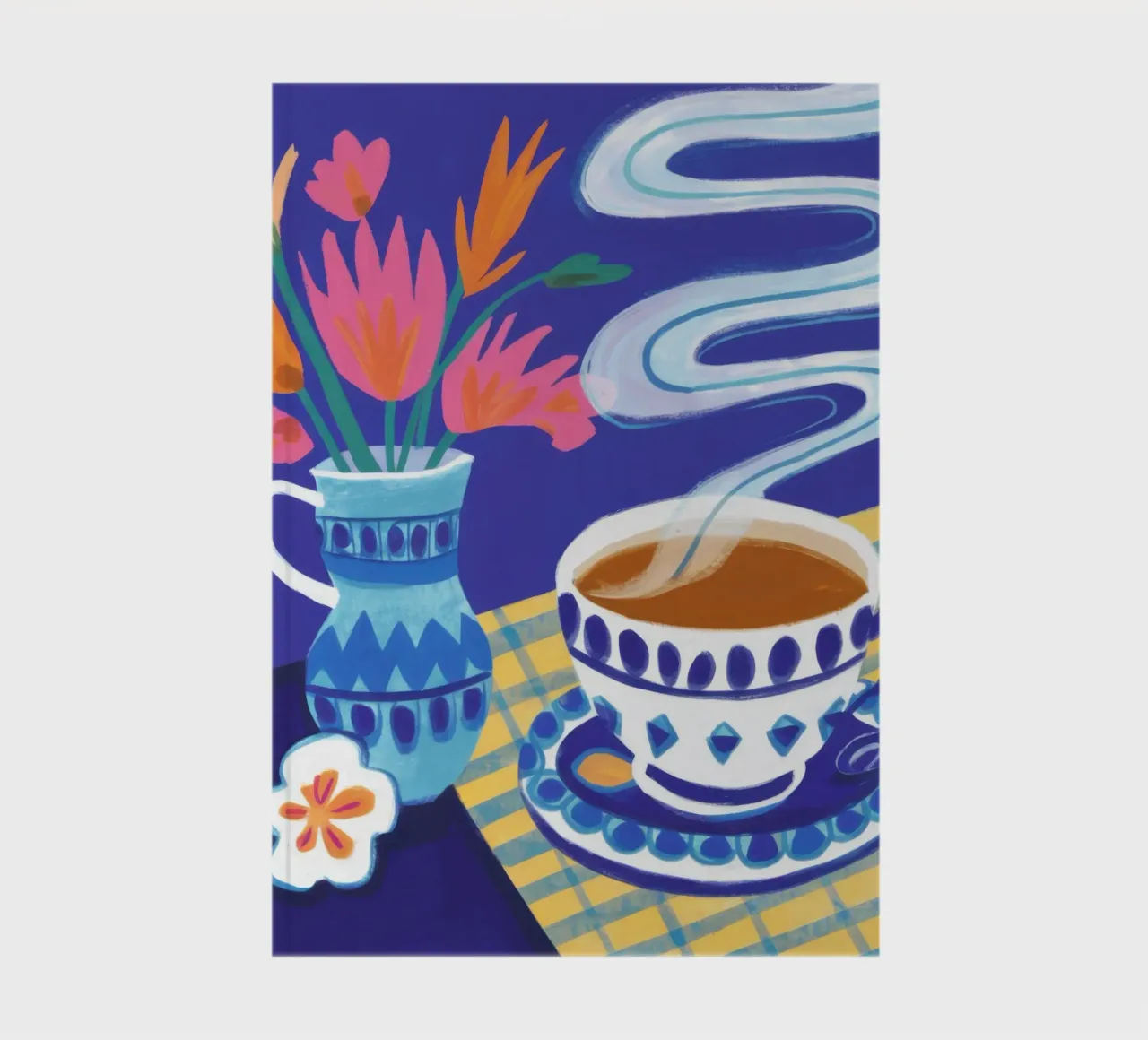 Caffè a scacchi in fiore diario da Monuments Fire