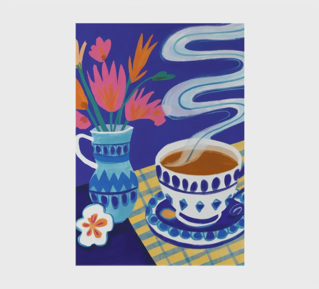 Caffè a scacchi in fiore diario da Monuments Fire