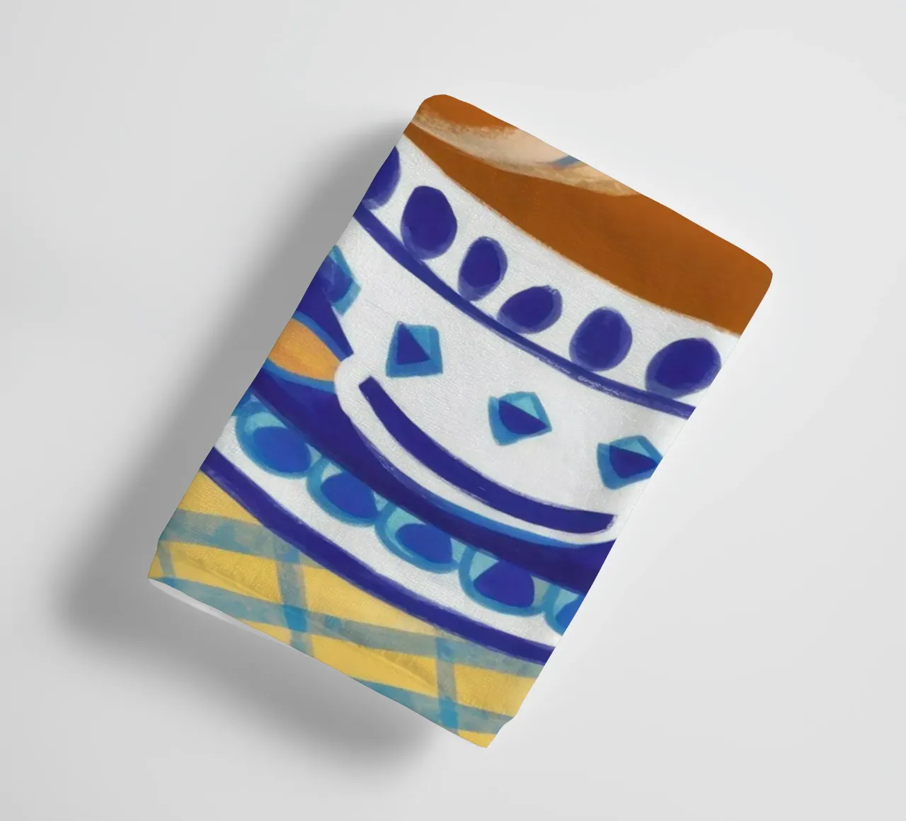 Caffè a scacchi in fiore asciugamano da bagno da Monuments Fire