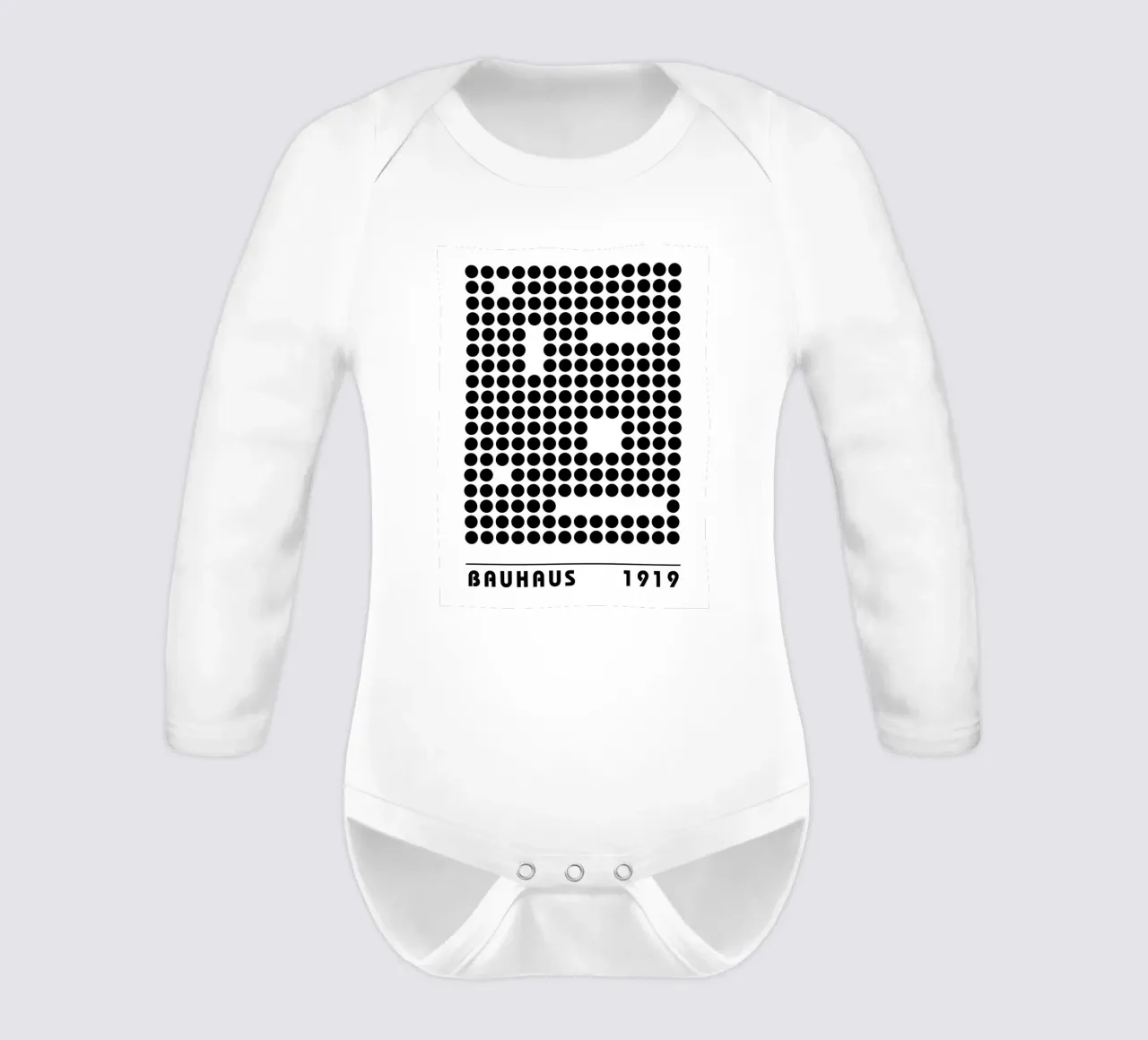 Punti Bauhaus 1919 - grafica in stile retrò body neonato maniche lunghe da Casa Calm