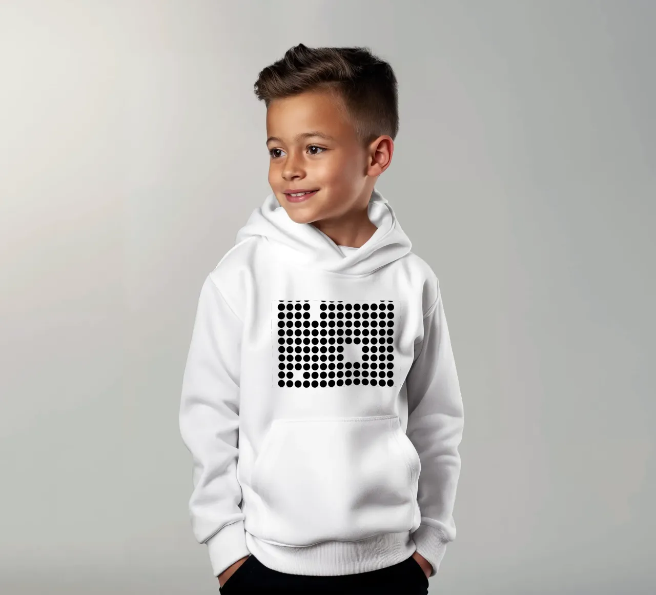 Punti Bauhaus 1919 - grafica in stile retrò felpa bambino con cappuccio da Casa Calm
