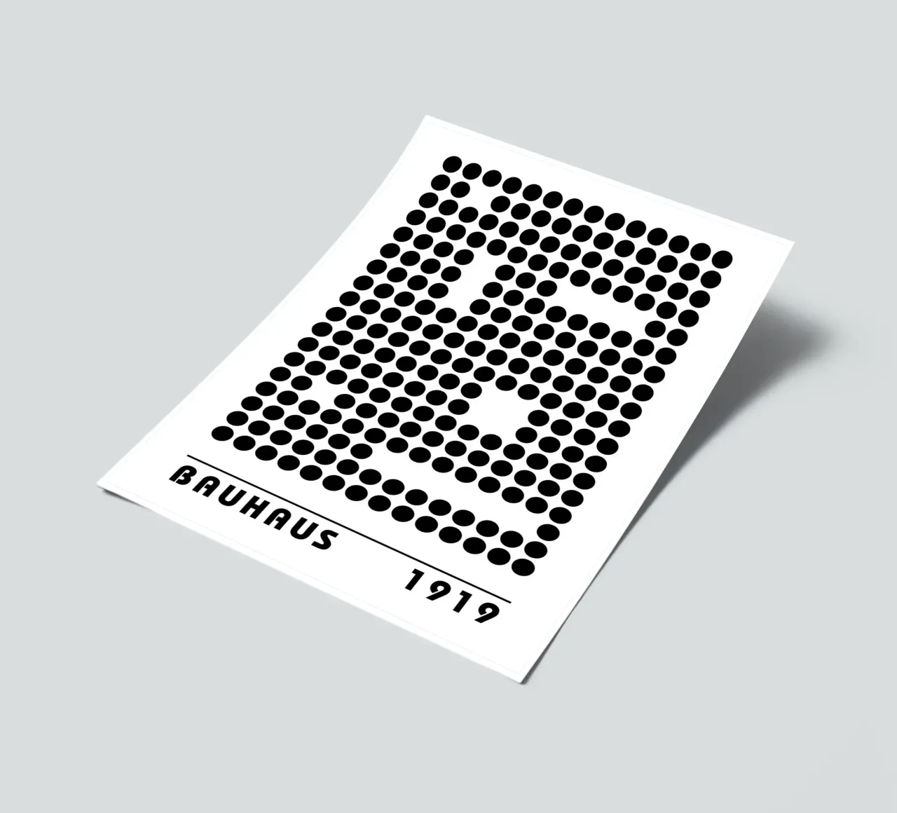 Punti Bauhaus 1919 - grafica in stile retrò foglio adesivo da Casa Calm