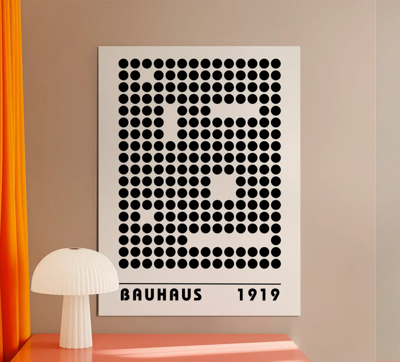 Bauhaus Punkte 1919 – Grafik im Retro-Stil Poster von Casa Calm