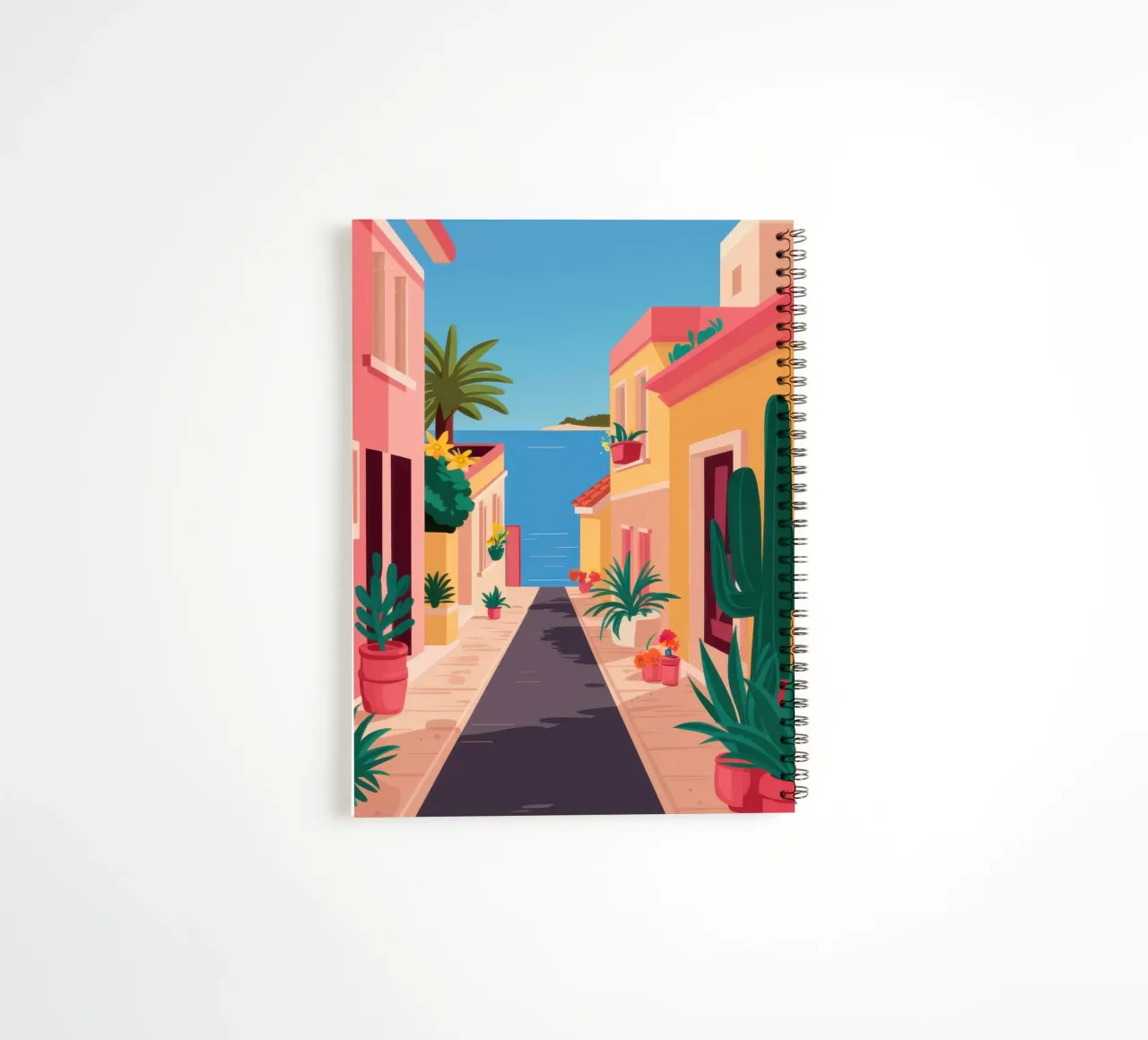 Cobblestone Cactus Lane spiral notebook by Reds Jays