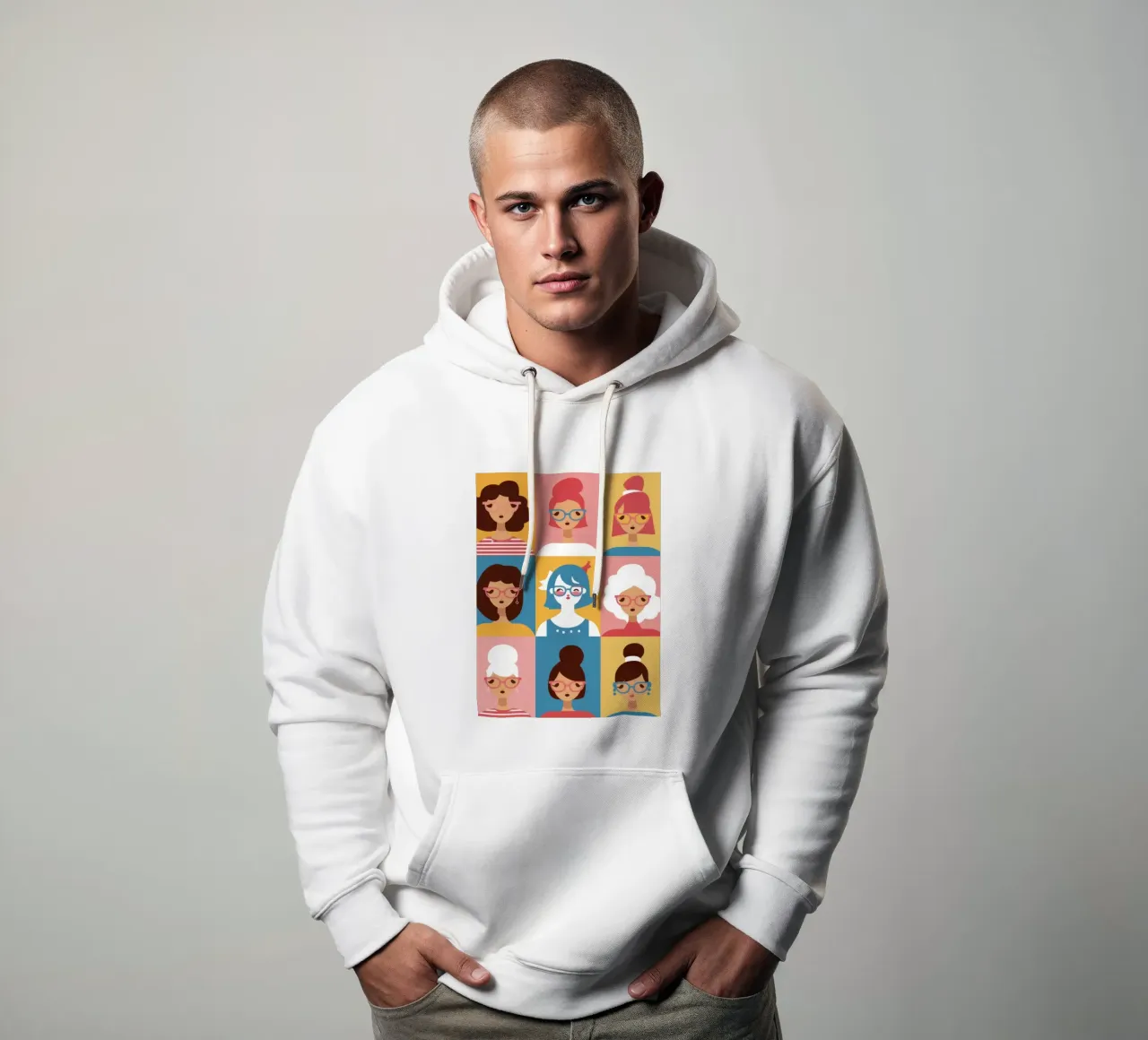 Mosaico di donne felpa con cappuccio da Dream Gesso