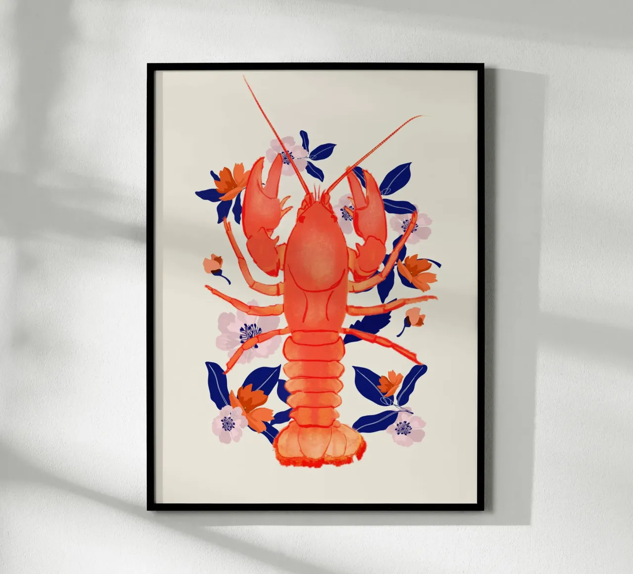 Homard aux fleurs 7 poster de ThingDesign