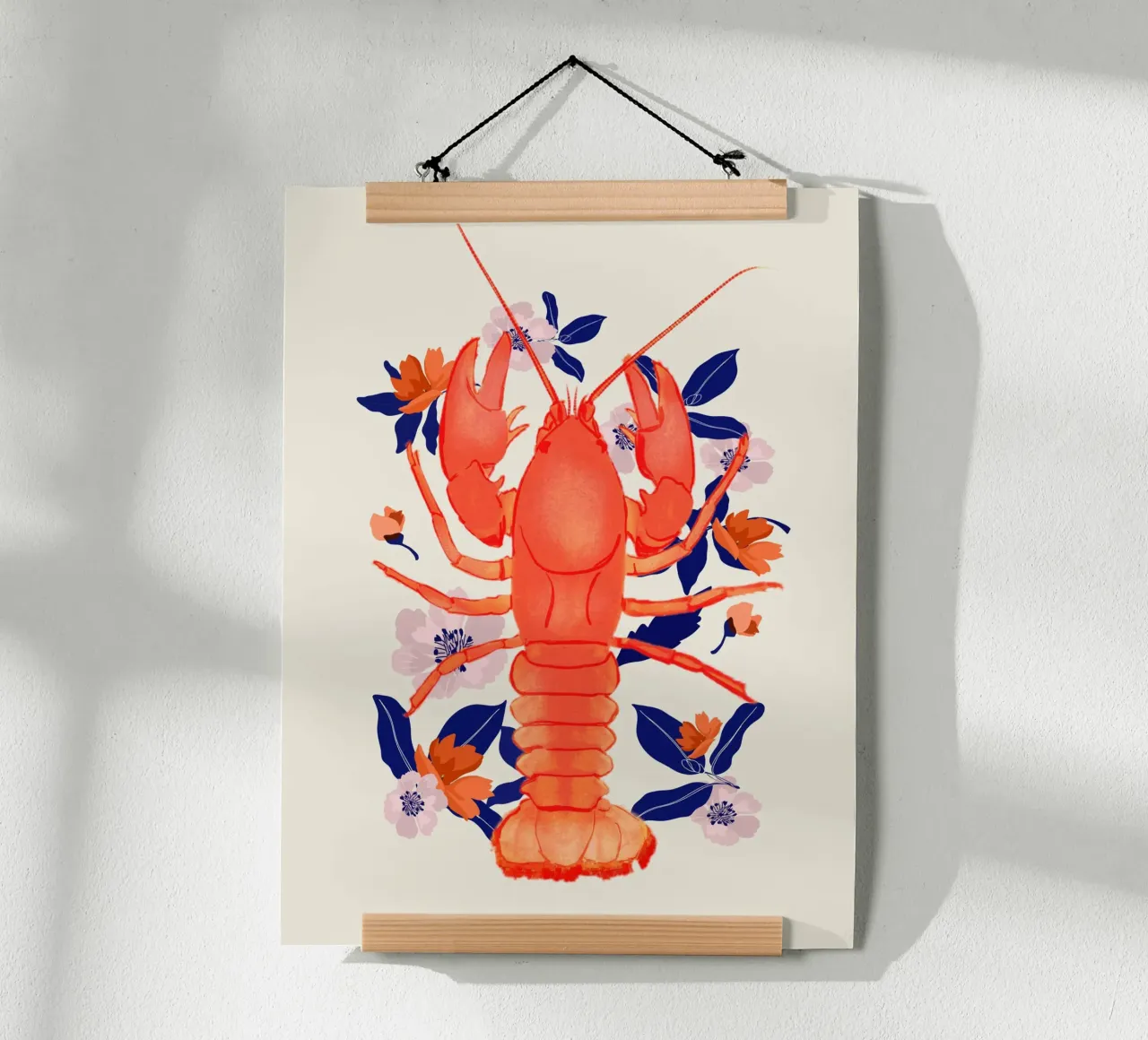 Homard aux fleurs 7 poster de ThingDesign