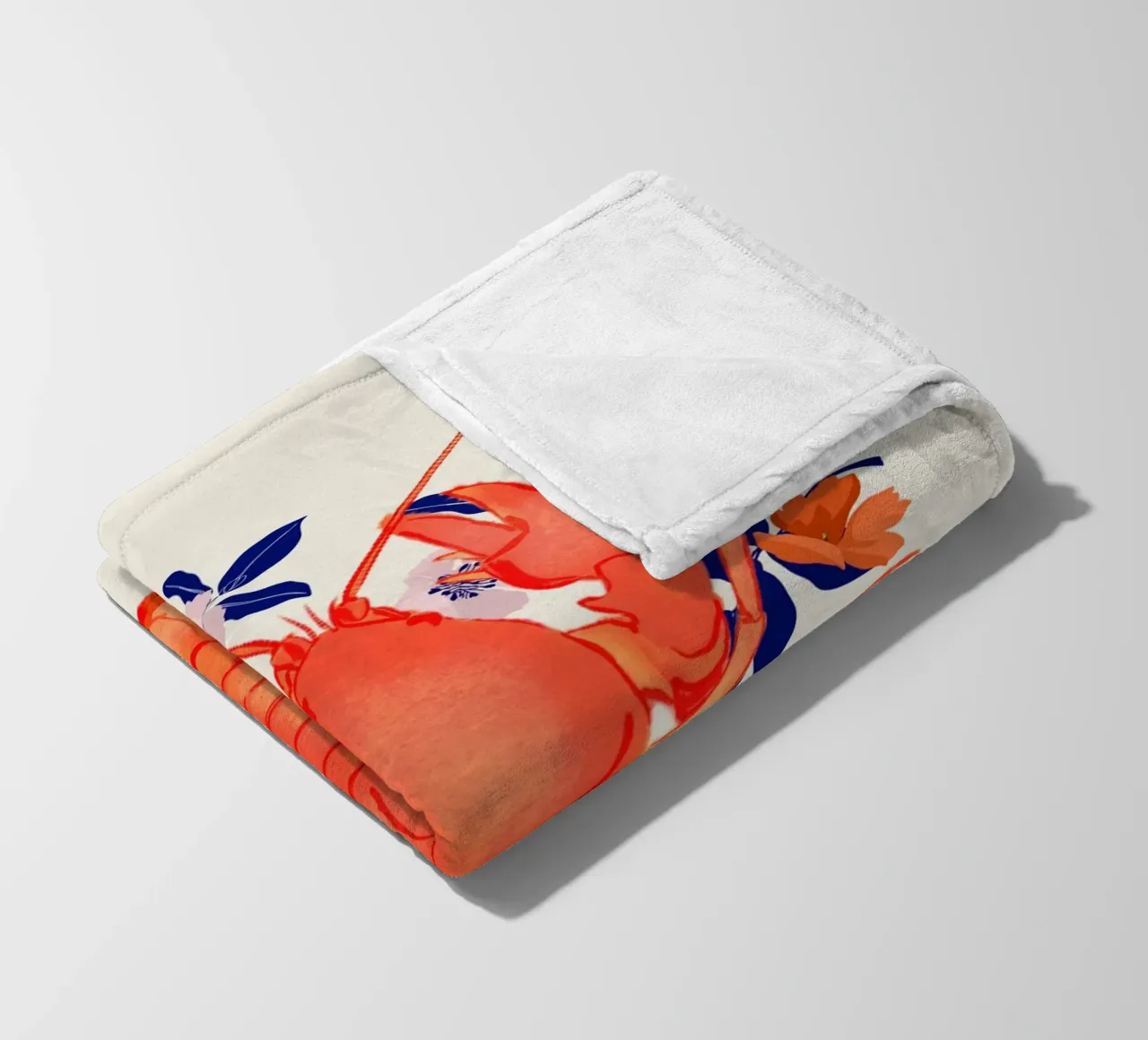 Hummer mit Blumen 7 Fleecedecke von ThingDesign