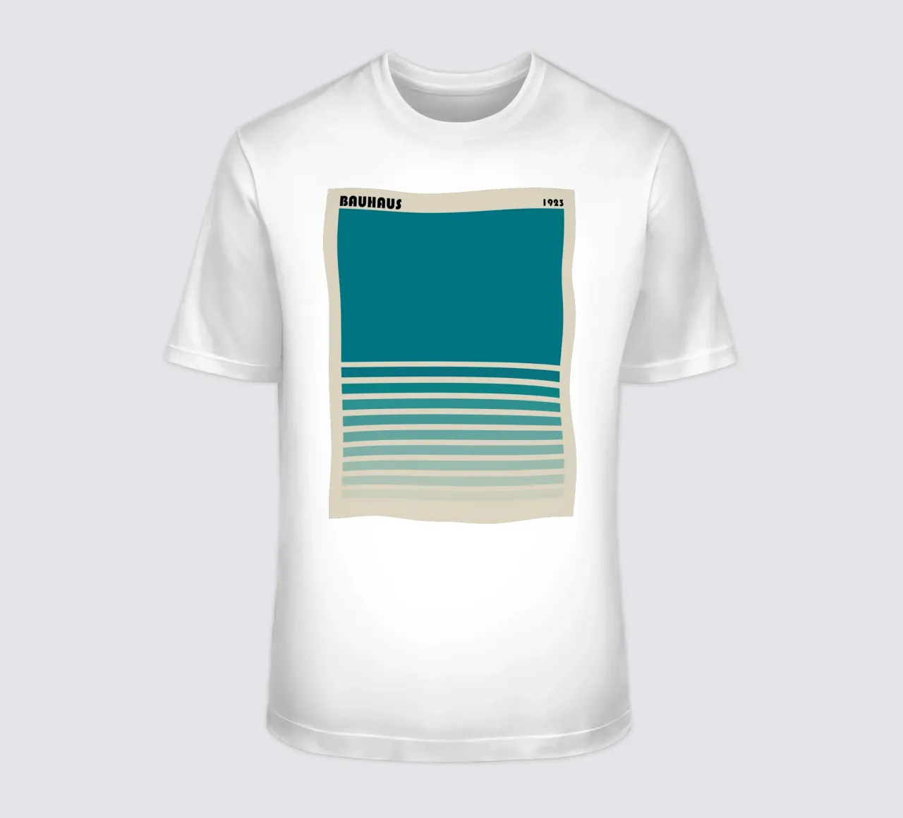 Bauhaus 1923 Blue - Minimalist graphic design t-shirt by Casa Calm