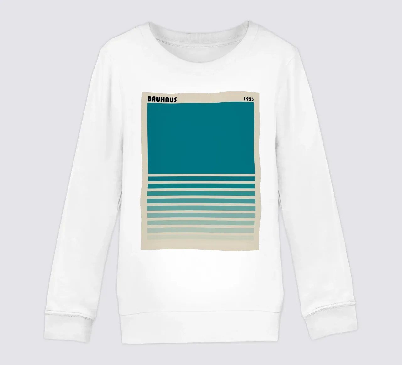 Bauhaus 1923 Blue - Design grafico minimalista felpa bambino da Casa Calm
