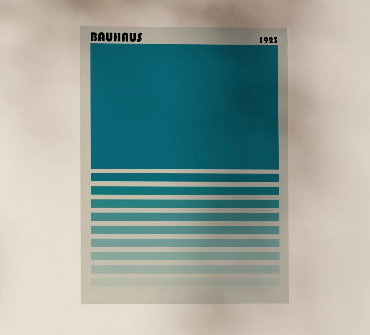 Bauhaus 1923 Blue - Design grafico minimalista pellicola backlit da Casa Calm
