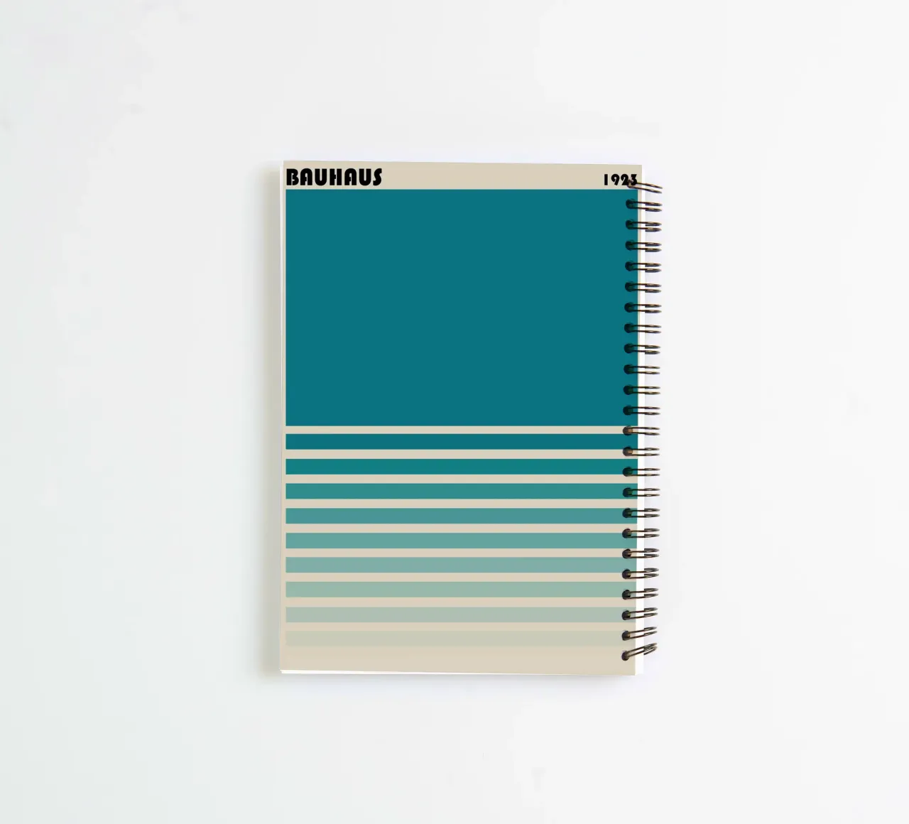 Bauhaus 1923 bleu - Design graphique minimaliste carnet à spirale de Casa Calm