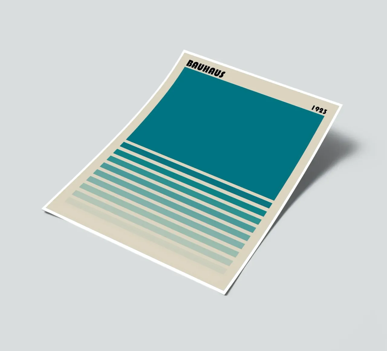 Bauhaus 1923 Azul - Diseño gráfico minimalista pack de pegatina de Casa Calm