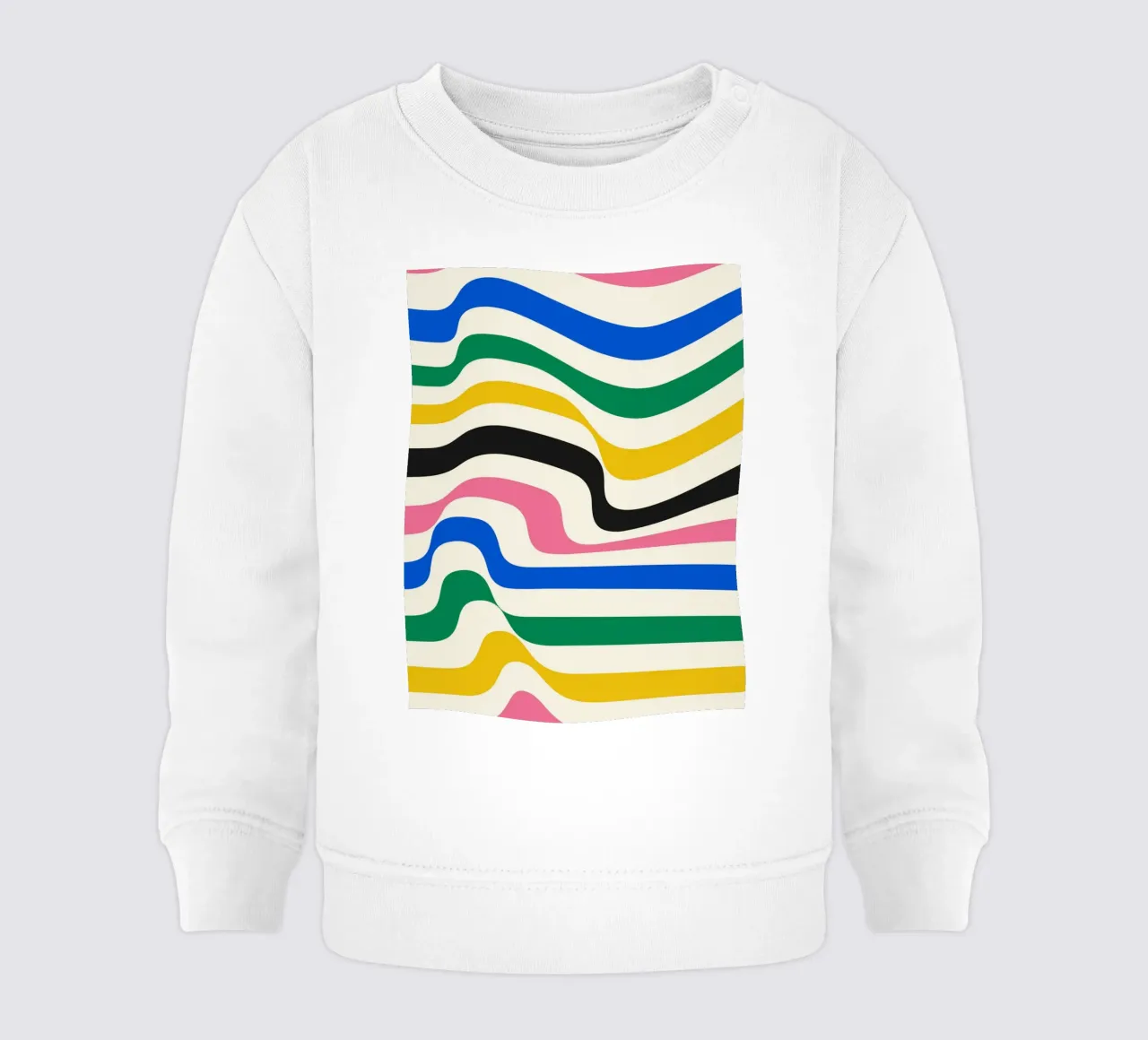 Wave Design Modern - Line art colorate e retrò felpa neonato da Casa Calm