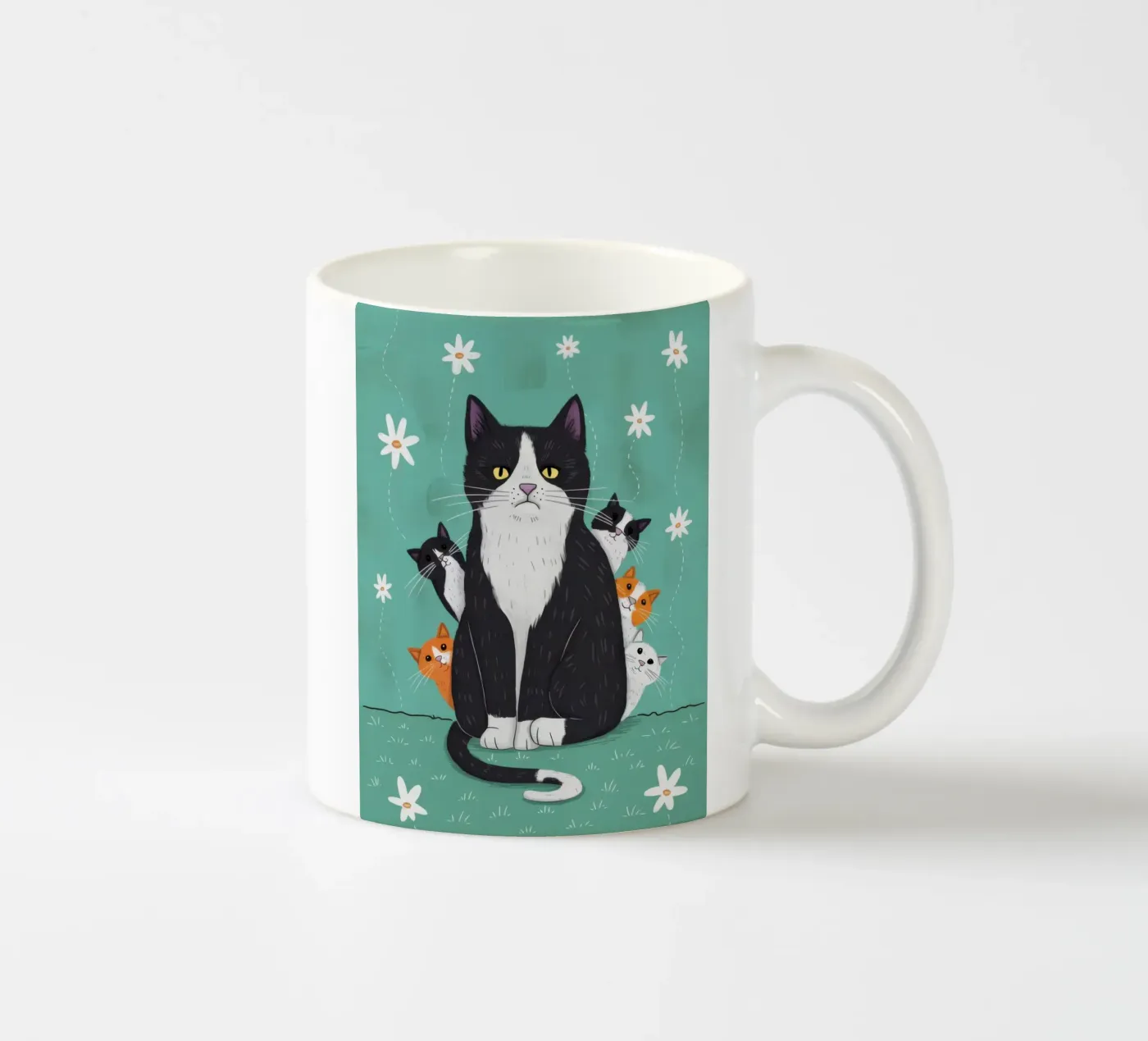 Snowfall Surrender Paws ceramic mug by Monuments Fire