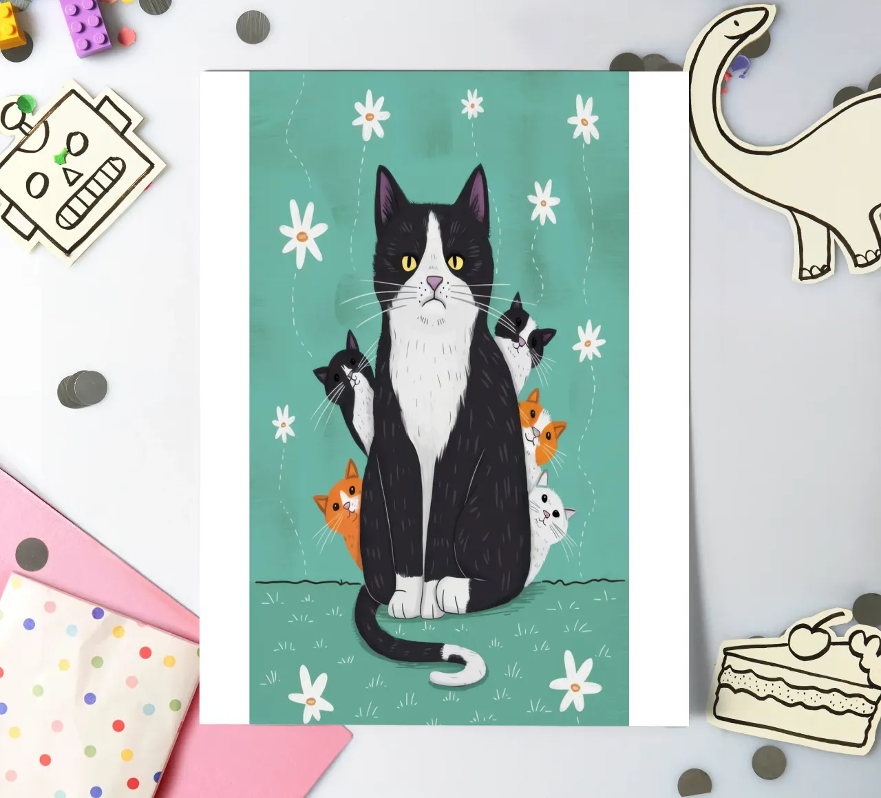 Snowfall Surrender Paws sticker sheet by Monuments Fire