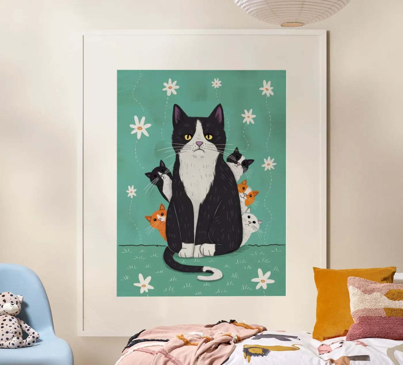 Snowfall Surrender Paws poster van Monuments Fire