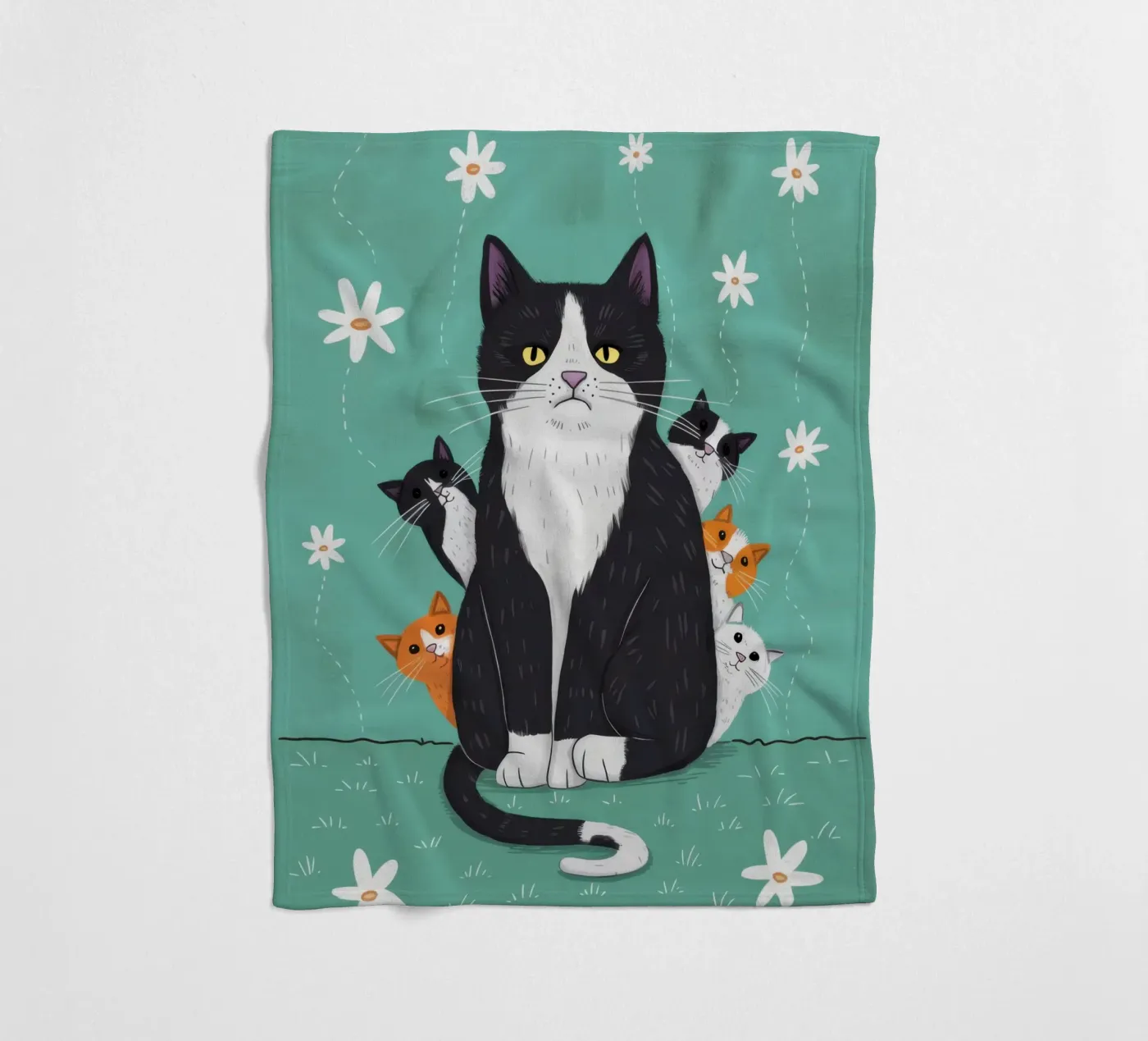 Snowfall Surrender Paws fleece blanket by Monuments Fire