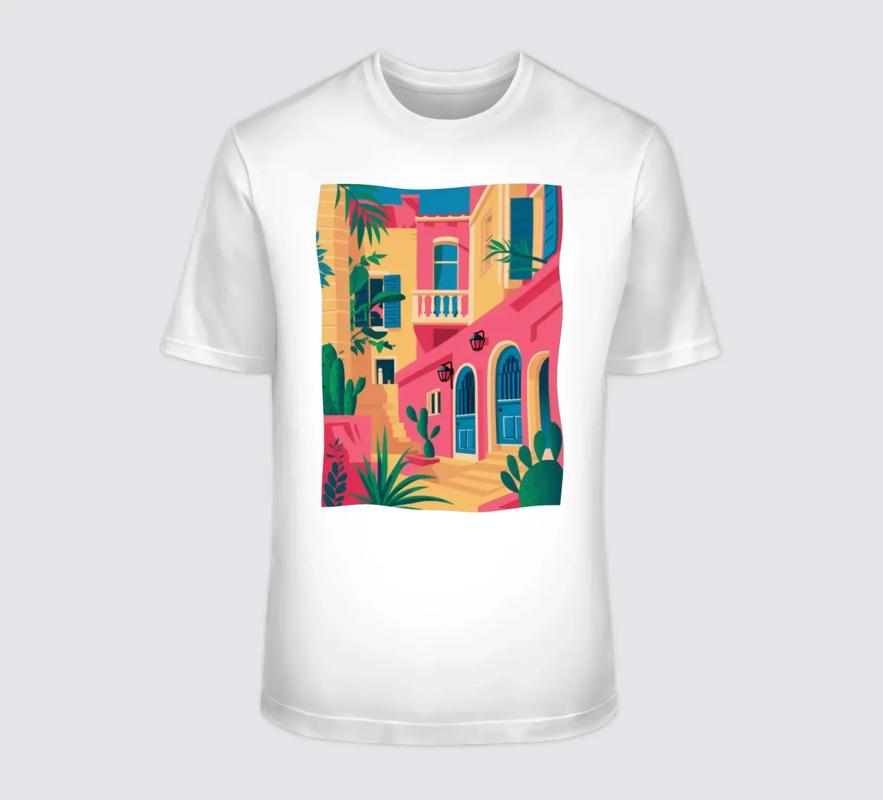 Fuchsia Facade Fiesta T-Shirt von Reds Jays