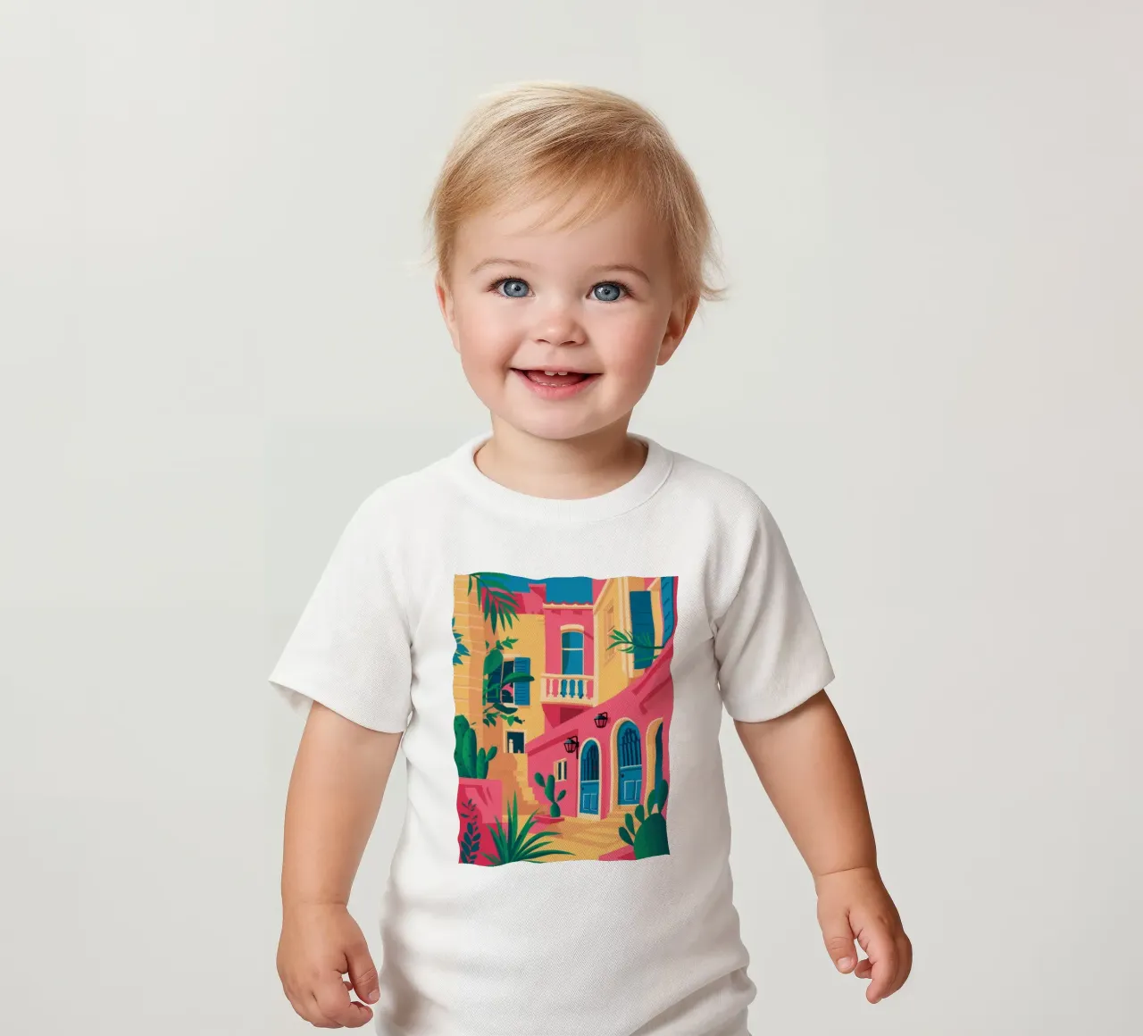 Fuchsia Facade Fiesta Baby T-Shirt von Reds Jays