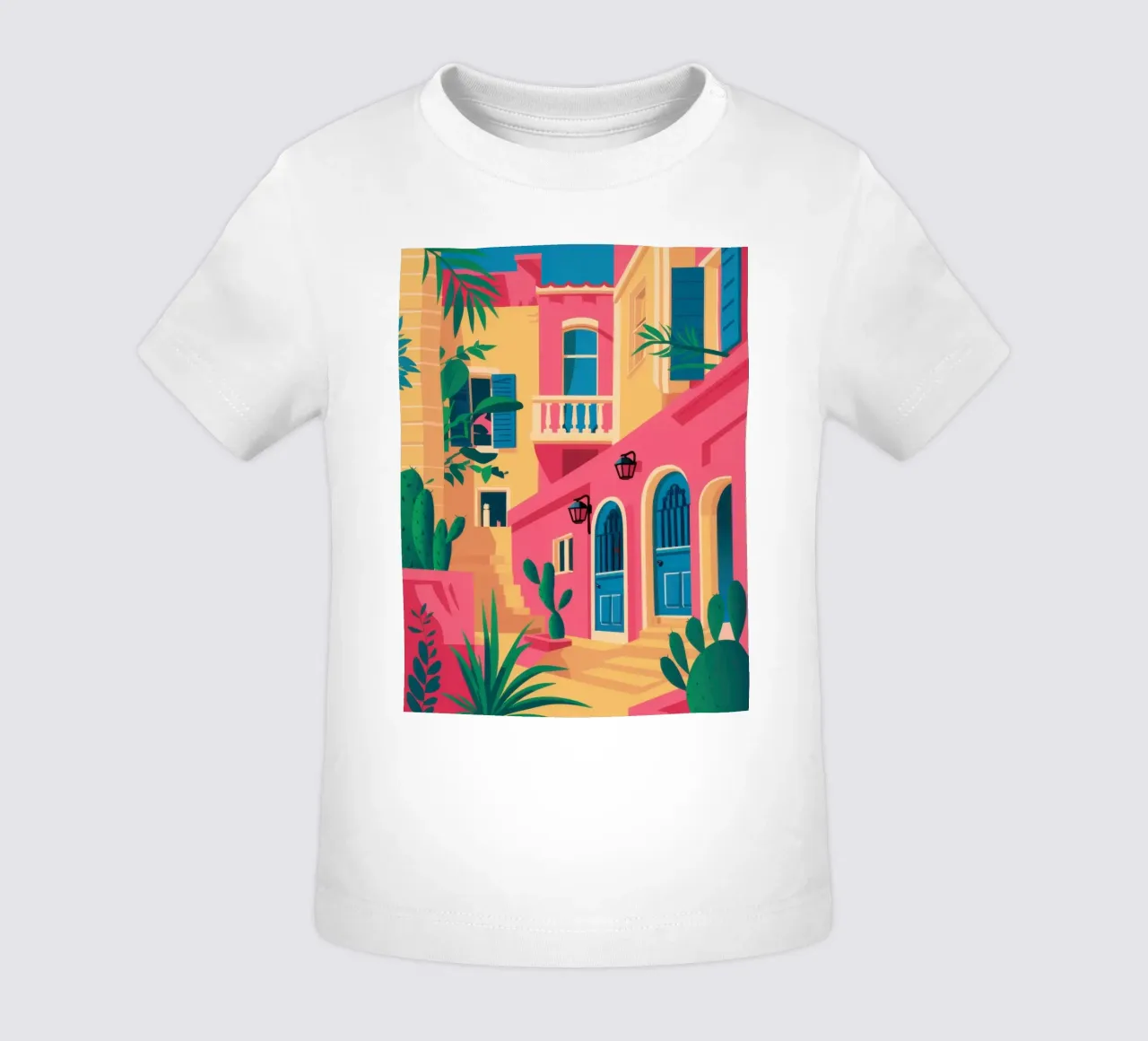 Fuchsia Facade Fiesta Baby T-Shirt von Reds Jays