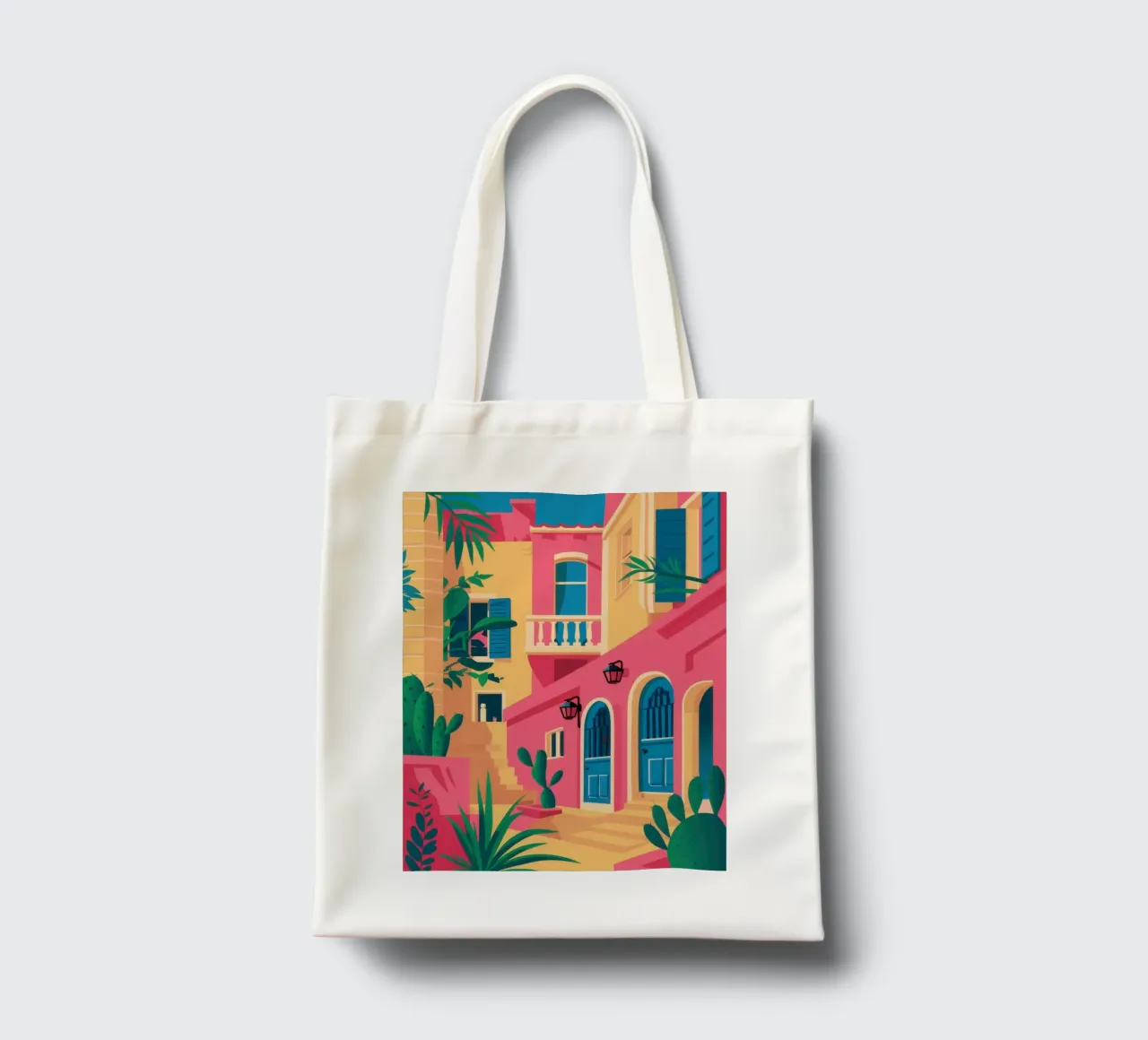 Fuchsia Facade Fiesta tote bag by Reds Jays