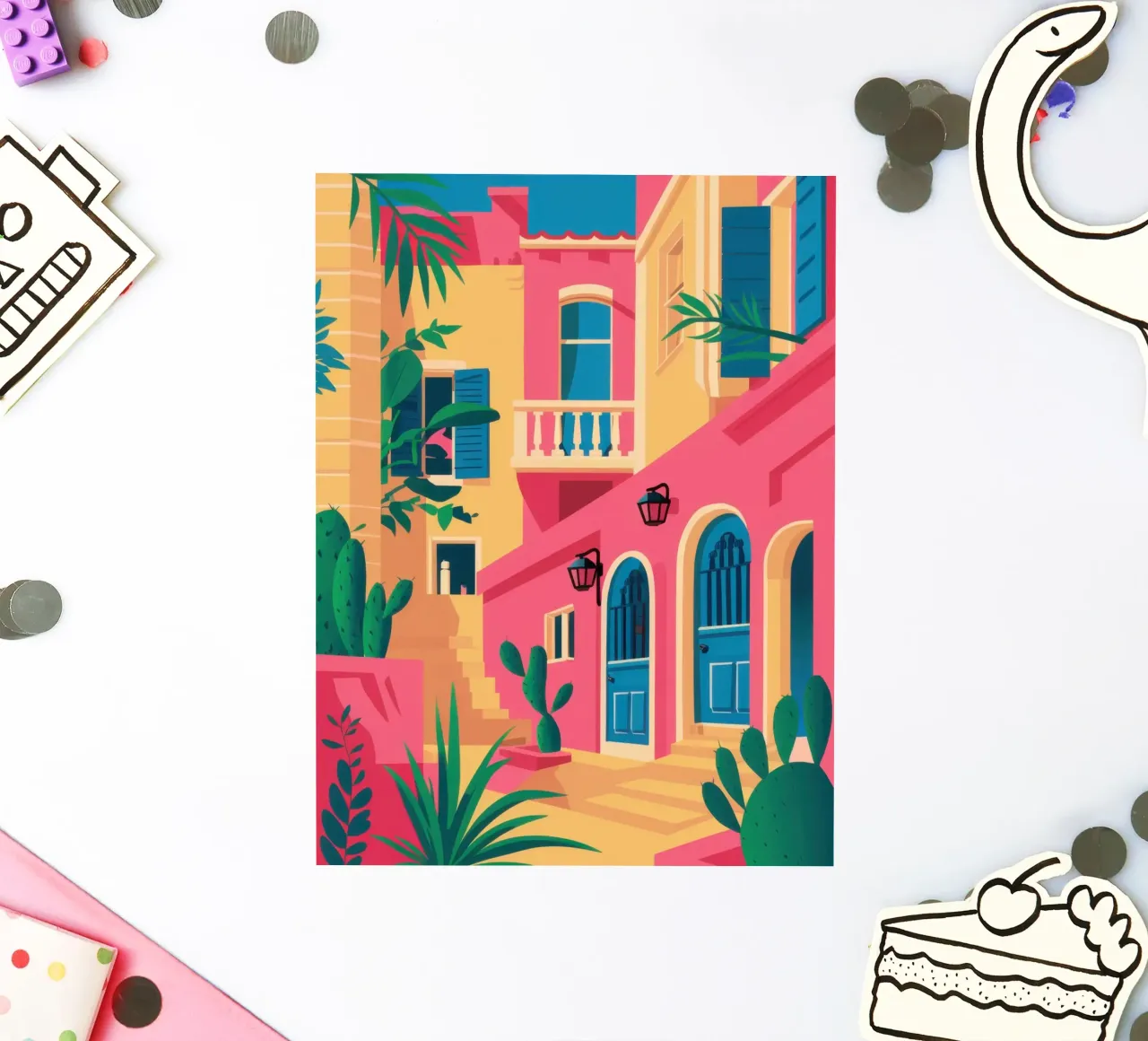 Fuchsia Facade Fiesta sticker by Reds Jays