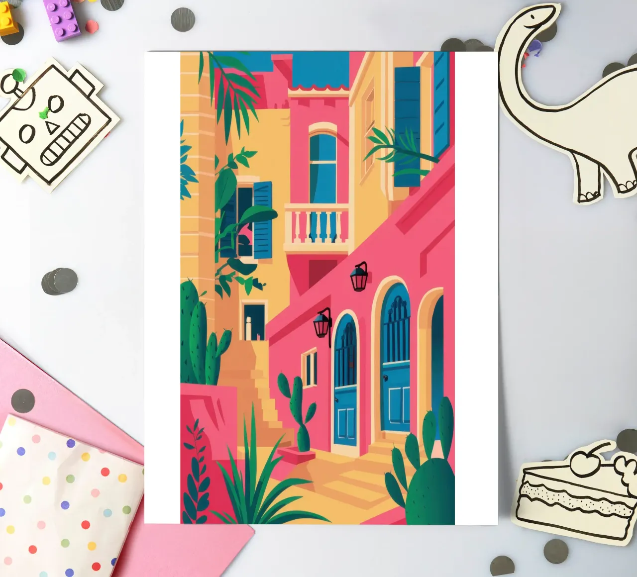 Fuchsia Facade Fiesta Stickerbogen von Reds Jays