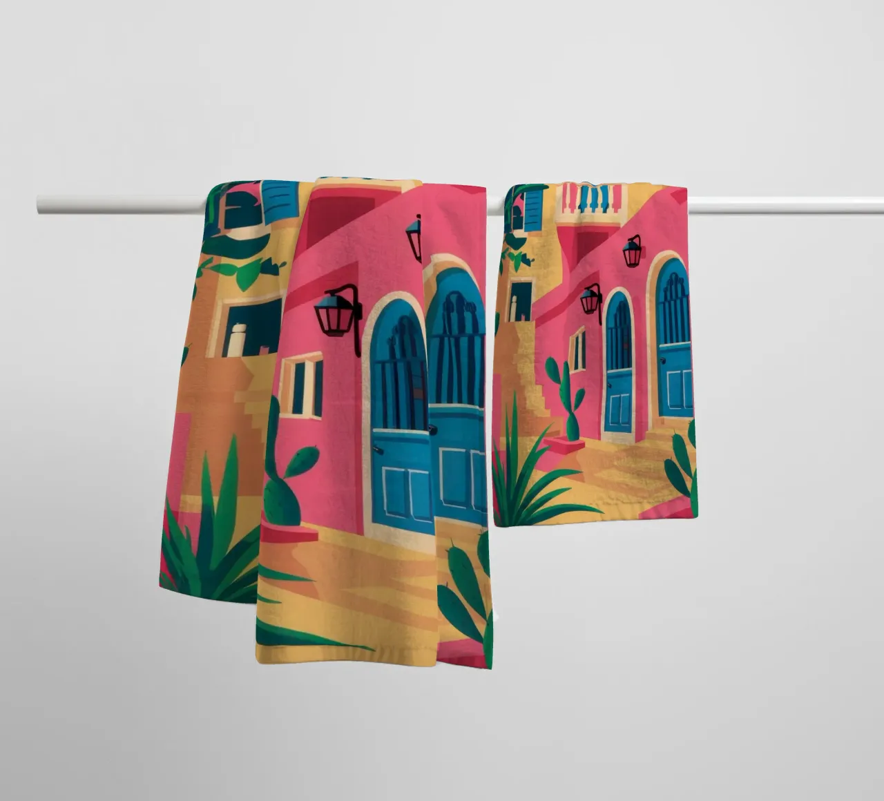 Fuchsia gevelfeest badhanddoek van Reds Jays