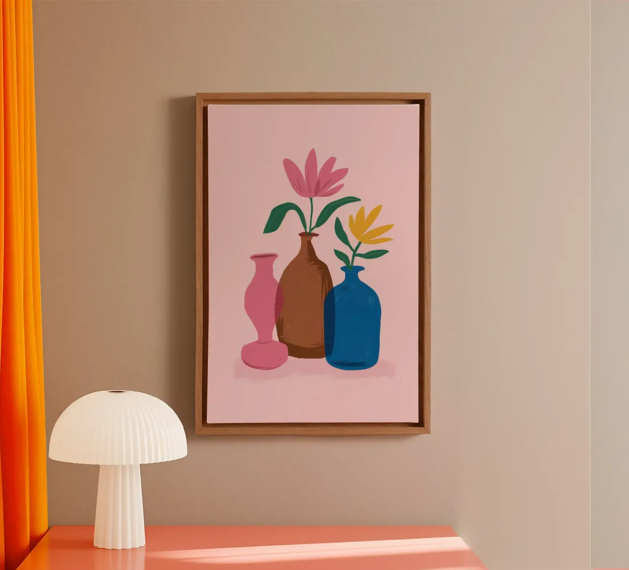 Armonia del vaso Roseate tela con Cornice a cassetta da Dream Gesso
