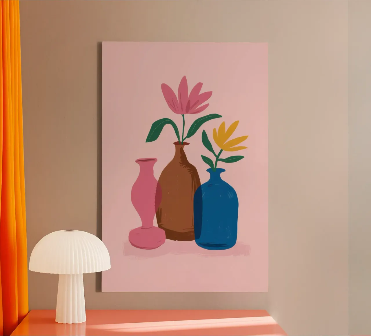 Armonia del vaso Roseate tela con Cornice a cassetta da Dream Gesso