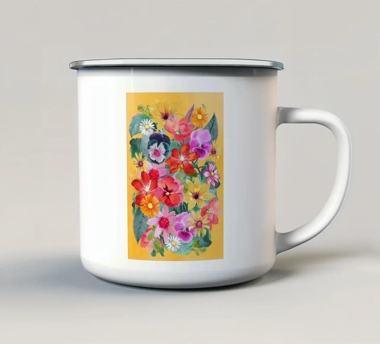 Fioritura estiva tazza in smalto da ThingDesign