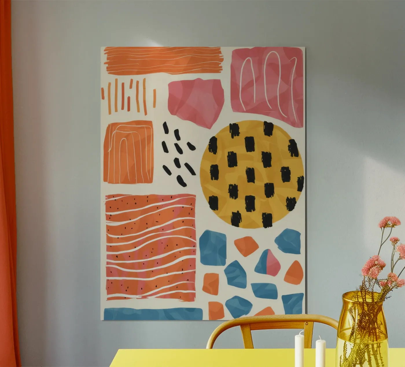 Terracotta Pattern Collage poster by Monuments Fire