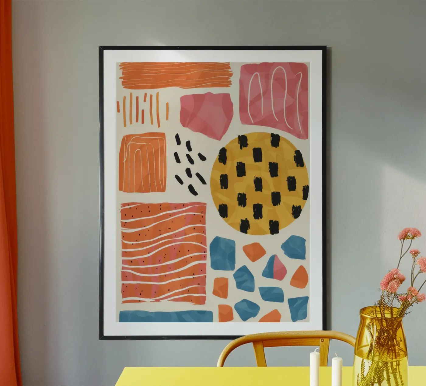 Terracotta Pattern Collage poster da Monuments Fire