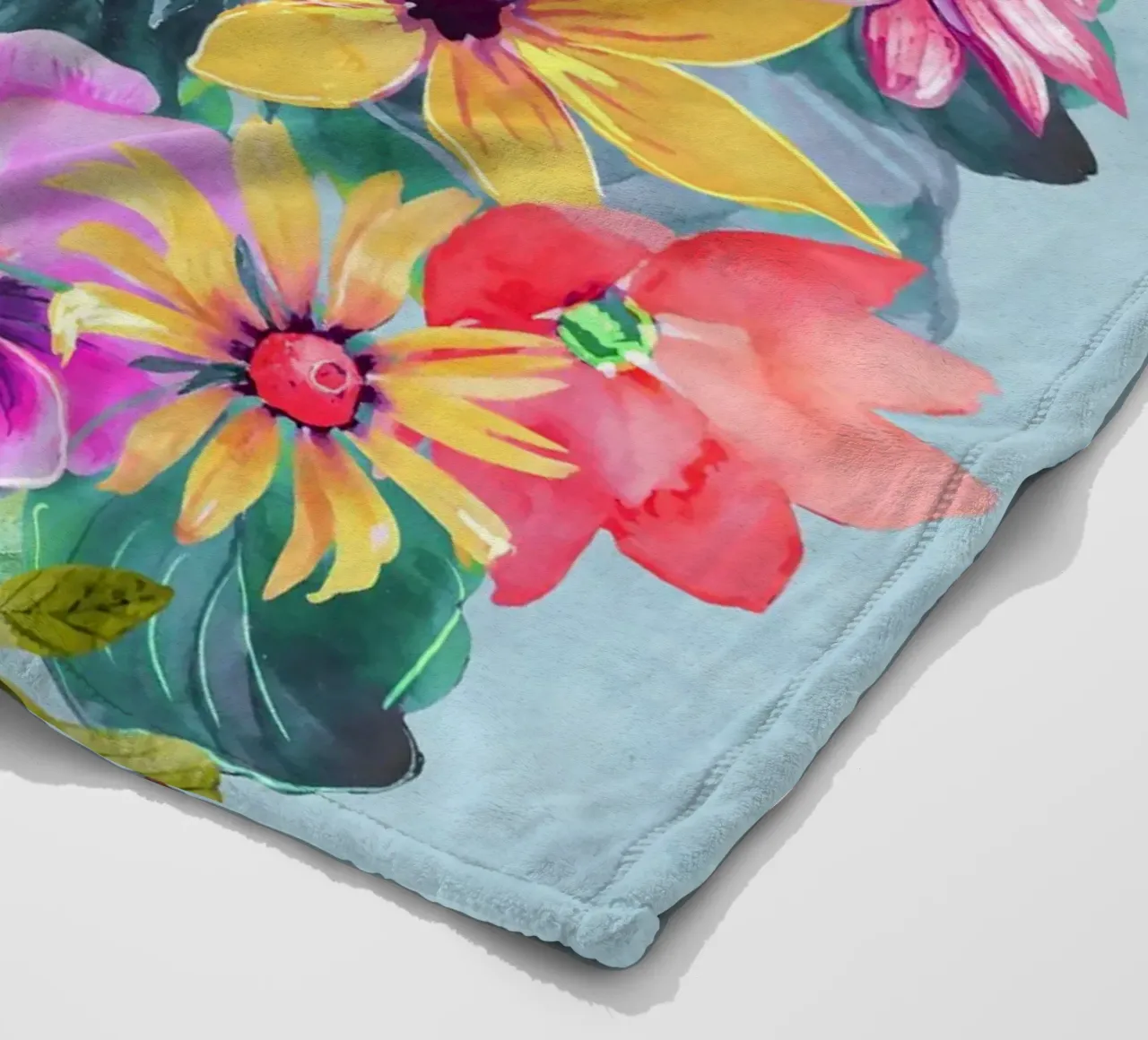 Summer Bloom 2 fleece blanket by ThingDesign