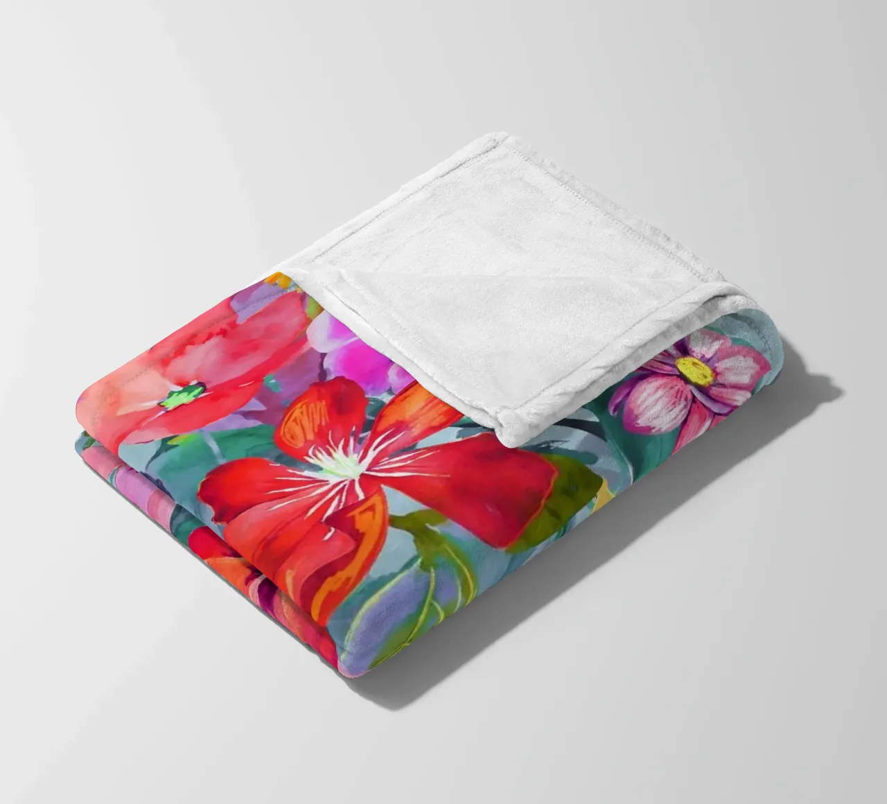 Summer Bloom 2 fleece blanket by ThingDesign